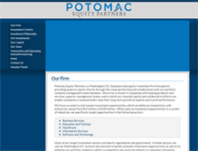 Tablet Screenshot of potomacequitypartners.com